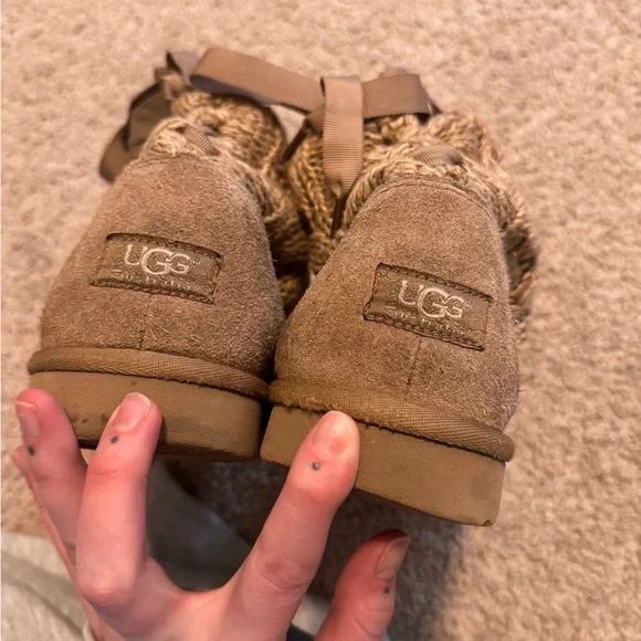 UGG Tan Knit Boots - Picture 2 of 5